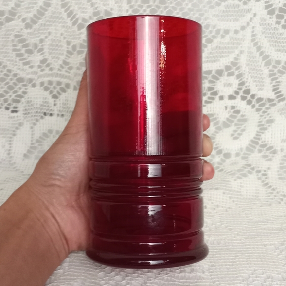 RARE Trader Vic's Big Shot Red Tiki Bar Glass